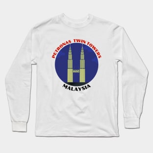 Malaysia's Petronas Twin Towers Long Sleeve T-Shirt